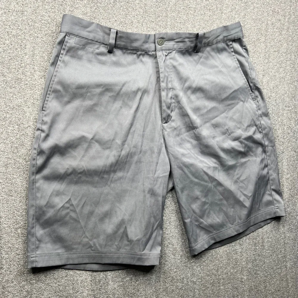 Nike Golf Shorts Mens 36 Gray Dri-FIT Tour Performance Flat Front 639798-021